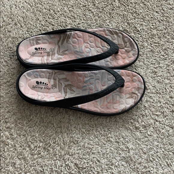 Spring Step women’s Contillo black slide sandals EUC size 7 - Picture 1 of 4